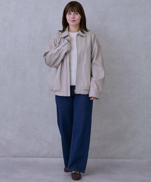 petit main LIEN / プティマイン リアン ブルゾン | 【親子リンク】合皮ジャケット | 詳細2