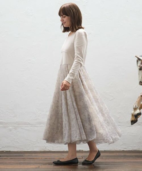 petit main LIEN / プティマイン リアン ミニ丈・ひざ丈ワンピース | 【リンク】フレアチュールワンピース | 詳細1