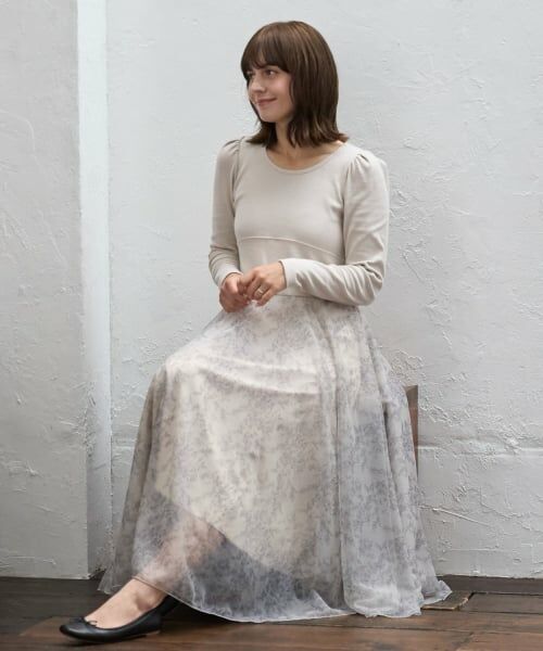 petit main LIEN / プティマイン リアン ミニ丈・ひざ丈ワンピース | 【リンク】フレアチュールワンピース | 詳細3