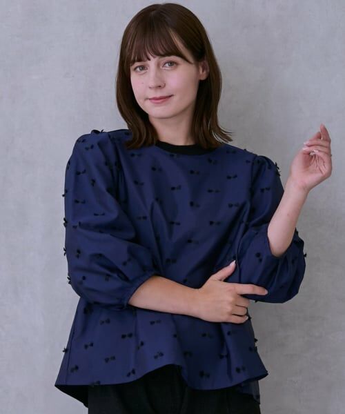 petit main LIEN / プティマイン リアン シャツ・ブラウス | 【親子リンク】前後2WAYプルオーバー（紺）