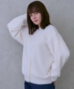 petit main LIEN / プティマイン リアン カーディガン・ボレロ | 【親子リンク】シャギーニットカーディガン