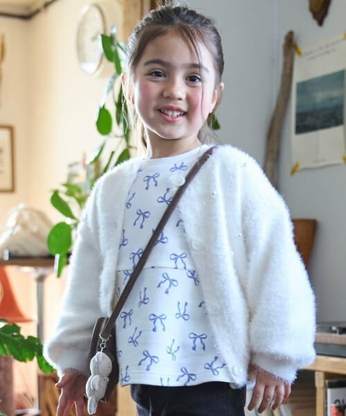 petit main LIEN / プティマイン リアン カーディガン・ボレロ | 【親子リンク】シャギーニットカーディガン | 詳細3