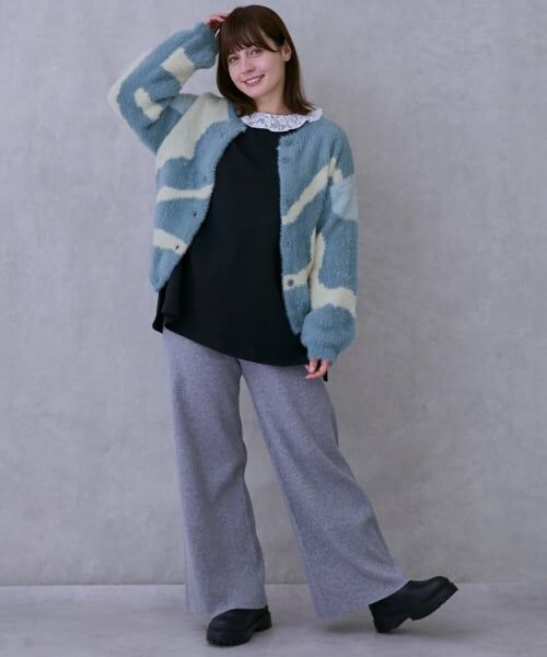 petit main LIEN / プティマイン リアン カーディガン・ボレロ | 【親子リンク】シャギーニット柄カーディガン | 詳細2