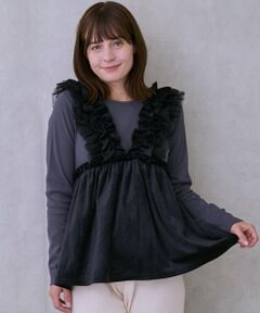 petit main LIEN / プティマイン リアン その他トップス | 【親子リンク】ドッキングフリルチュニック