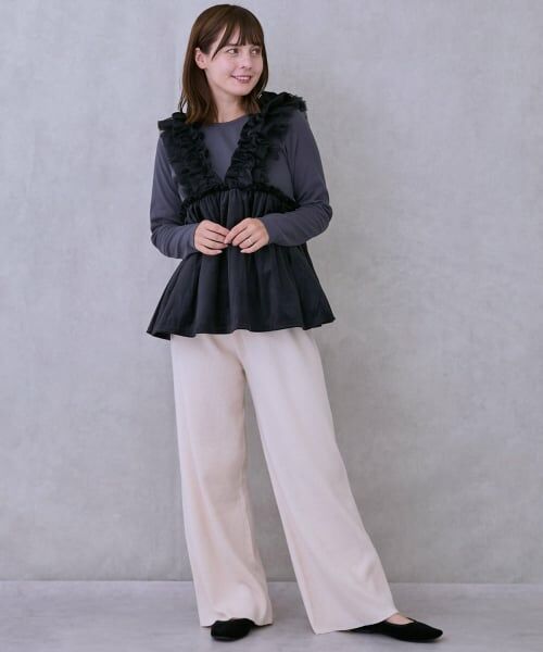 petit main LIEN / プティマイン リアン その他トップス | 【親子リンク】ドッキングフリルチュニック | 詳細2