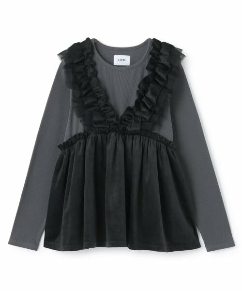 petit main LIEN / プティマイン リアン その他トップス | 【親子リンク】ドッキングフリルチュニック | 詳細4