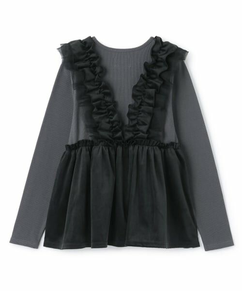 petit main LIEN / プティマイン リアン その他トップス | 【親子リンク】ドッキングフリルチュニック | 詳細5
