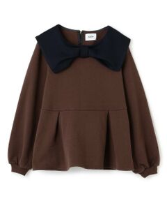 petit main LIEN / プティマイン リアン スウェット | 【裏起毛/リンク】リボン衿トレーナー