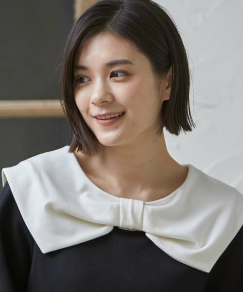 petit main LIEN / プティマイン リアン スウェット | 【裏起毛/リンク】リボン衿トレーナー | 詳細2