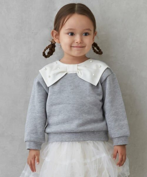 petit main LIEN / プティマイン リアン スウェット | 【裏起毛/リンク】リボン衿トレーナー | 詳細6