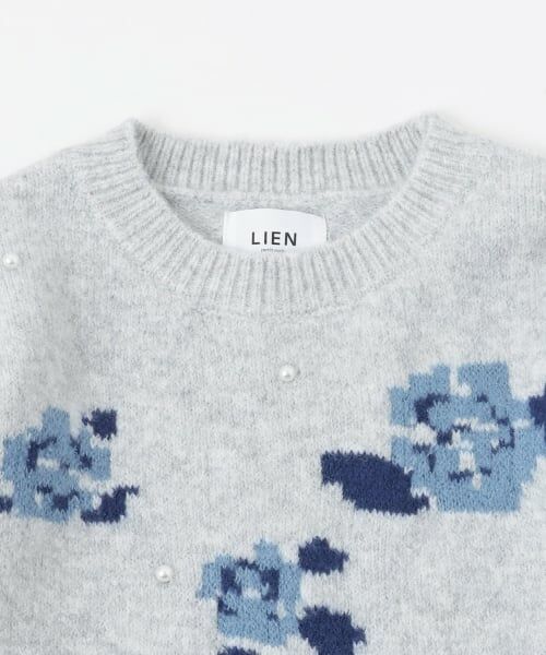 petit main LIEN / プティマイン リアン ニット・セーター | 【フワもちっと/リンク】お花パールニット | 詳細5