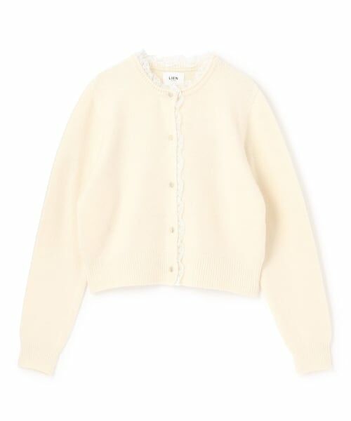 petit main LIEN / プティマイン リアン カーディガン・ボレロ | 【親子リンク】レースカーディガン（クリーム）
