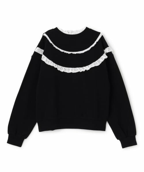 petit main LIEN / プティマイン リアン スウェット | 【親子リンク】ヨークレーストレーナー（黒）