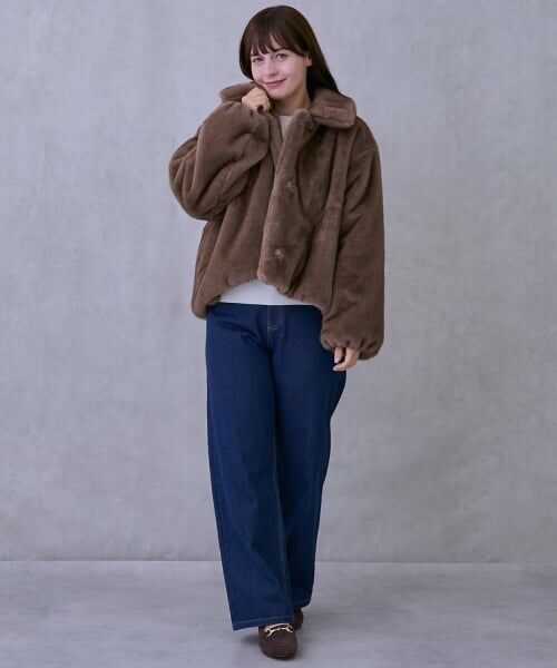 petit main LIEN / プティマイン リアン ブルゾン | 【親子リンク】フェイクファージャケット | 詳細3