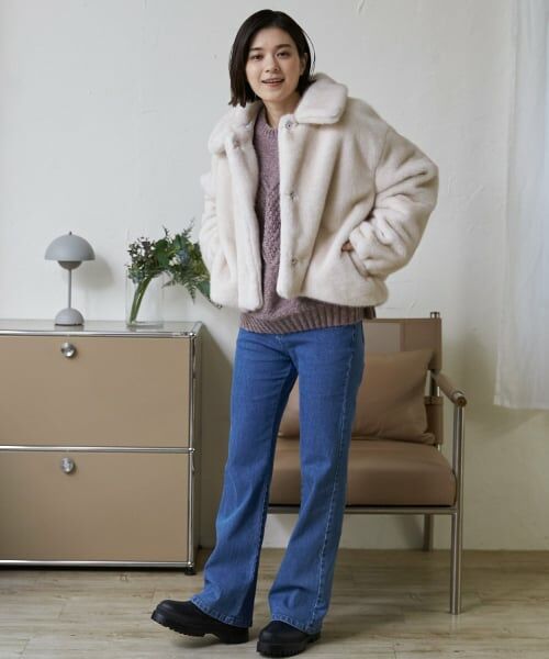 petit main LIEN / プティマイン リアン ブルゾン | 【親子リンク】フェイクファージャケット | 詳細4