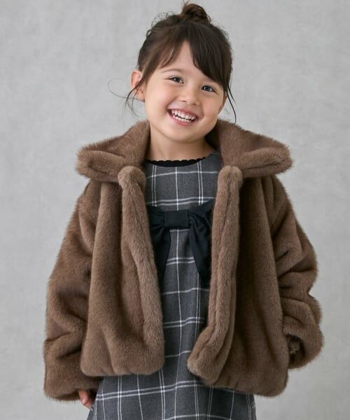 petit main LIEN / プティマイン リアン ブルゾン | 【親子リンク】フェイクファージャケット | 詳細8