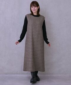 petit main LIEN / プティマイン リアン ミニ丈・ひざ丈ワンピース | 【親子リンク】リボンジャンパースカート