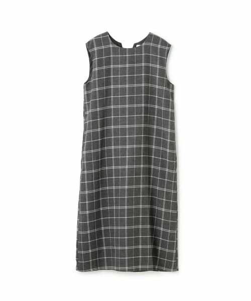 petit main LIEN / プティマイン リアン ミニ丈・ひざ丈ワンピース | 【親子リンク】リボンジャンパースカート（グレー）