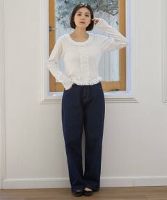 petit main LIEN / プティマイン リアン その他パンツ | バレルレッグデニムパンツ