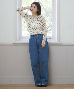 petit main LIEN / プティマイン リアン その他パンツ | バレルレッグデニムパンツ