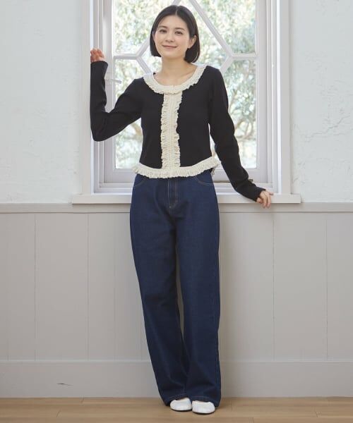 petit main LIEN / プティマイン リアン その他パンツ | バレルレッグデニムパンツ | 詳細3