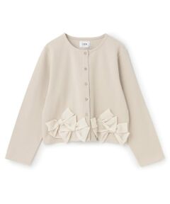 petit main LIEN / プティマイン リアン カーディガン・ボレロ | 【親子リンク】リボンカーディガン