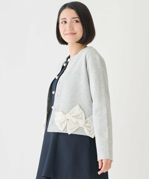 petit main LIEN / プティマイン リアン カーディガン・ボレロ | 【親子リンク】リボンカーディガン | 詳細1