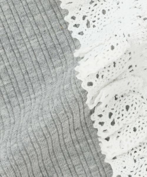 petit main LIEN / プティマイン リアン Tシャツ | 【親子リンク】レースフリルテレコ長袖Tシャツ | 詳細12