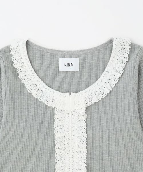 petit main LIEN / プティマイン リアン Tシャツ | 【親子リンク】レースフリルテレコ長袖Tシャツ | 詳細9