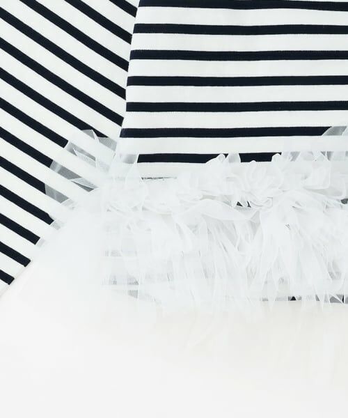 petit main LIEN / プティマイン リアン Tシャツ | 【親子リンク】ボーダーペプラム長袖Tシャツ | 詳細5