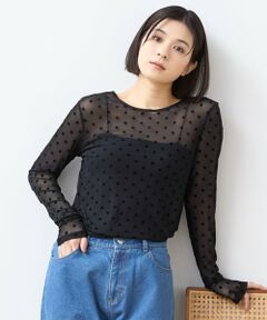 petit main LIEN / プティマイン リアン Tシャツ | 【フォーマル】2wayシアードットトップス