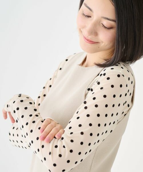 petit main LIEN / プティマイン リアン Tシャツ | 【フォーマル】2wayシアードットトップス | 詳細6