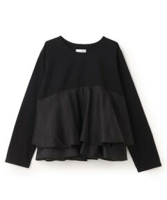 petit main LIEN / プティマイン リアン Tシャツ | オーガンジードッキング長袖Tシャツ