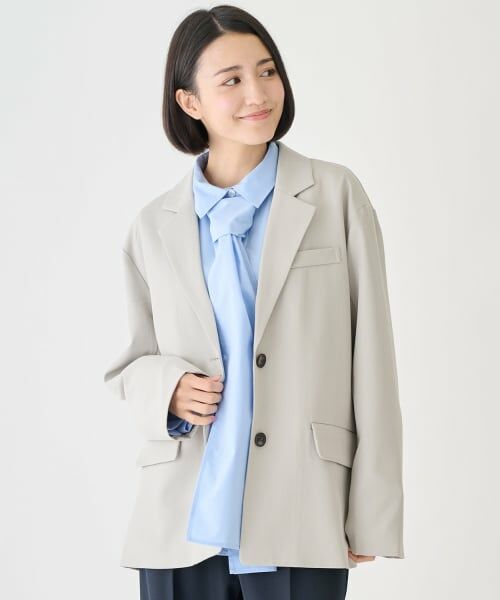 petit main LIEN / プティマイン リアン ブルゾン | 【フォーマル】テーラードジャケット（薄ベージュ）