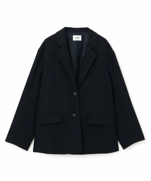 petit main LIEN / プティマイン リアン ブルゾン | 【フォーマル】テーラードジャケット（紺）