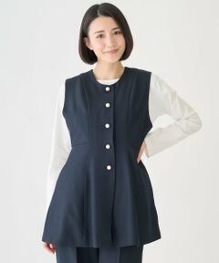 petit main LIEN / プティマイン リアン ダウンジャケット・ベスト | 【フォーマル】ノーカラージレ