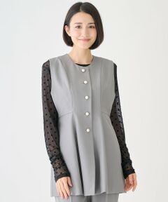 petit main LIEN / プティマイン リアン ダウンジャケット・ベスト | 【フォーマル】ノーカラージレ