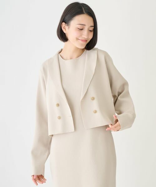 petit main LIEN / プティマイン リアン ミニ丈・ひざ丈ワンピース | 【フォーマル】ニットジャケットワンピースセット | 詳細1