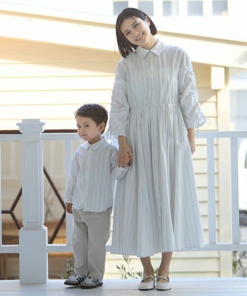 petit main LIEN / プティマイン リアン ミニ丈・ひざ丈ワンピース | 【親子リンク】アソート柄シャツワンピース | 詳細8