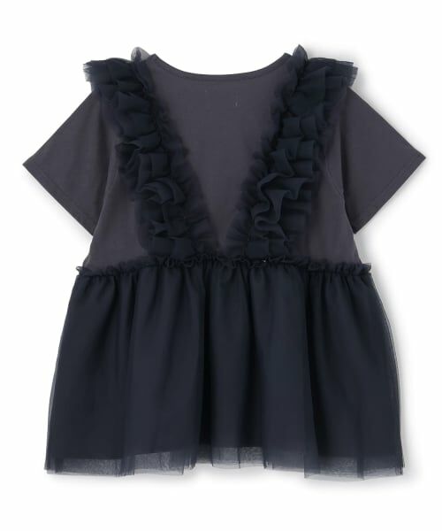 petit main LIEN / プティマイン リアン その他トップス | 【親子リンク】チュールフリルチュニック | 詳細1