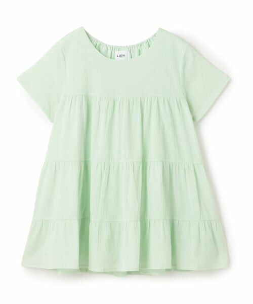 petit main LIEN / プティマイン リアン その他トップス | 【リンク/冷感/スマイル】楊柳チュニック（イエロー グリーン）