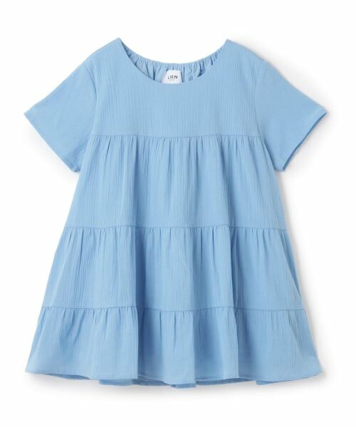 petit main LIEN / プティマイン リアン その他トップス | 【リンク/冷感/スマイル】楊柳チュニック（ライト ブルー）