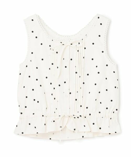 petit main LIEN / プティマイン リアン シャツ・ブラウス | 【リンク】コットンレーストップス（アイボリー）