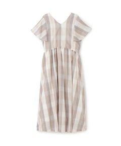 petit main LIEN / プティマイン リアン ミニ丈・ひざ丈ワンピース | 【リンク】チェックフレアワンピース