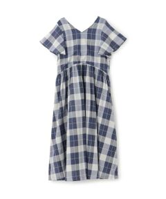 petit main LIEN / プティマイン リアン ミニ丈・ひざ丈ワンピース | 【リンク】チェックフレアワンピース