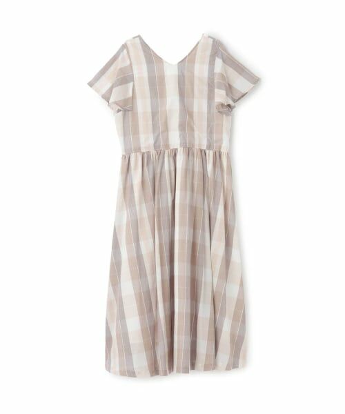 petit main LIEN / プティマイン リアン ミニ丈・ひざ丈ワンピース | 【リンク】チェックフレアワンピース | 詳細1