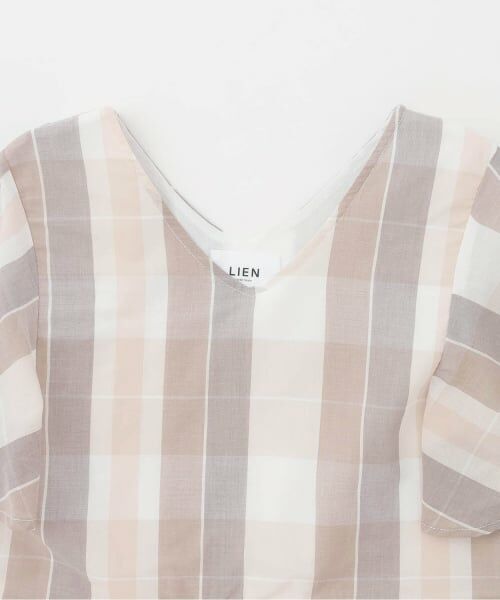 petit main LIEN / プティマイン リアン ミニ丈・ひざ丈ワンピース | 【リンク】チェックフレアワンピース | 詳細2