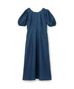 petit main LIEN / プティマイン リアン ミニ丈・ひざ丈ワンピース | 【リンク】袖パフペプラムワンピース