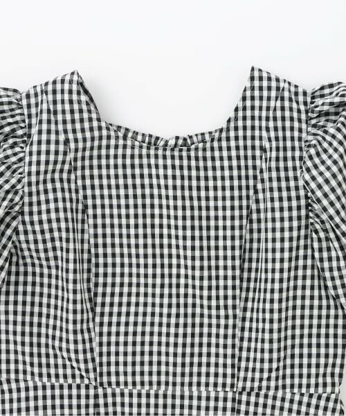 petit main LIEN / プティマイン リアン ミニ丈・ひざ丈ワンピース | 【リンク】袖パフペプラムワンピース | 詳細2