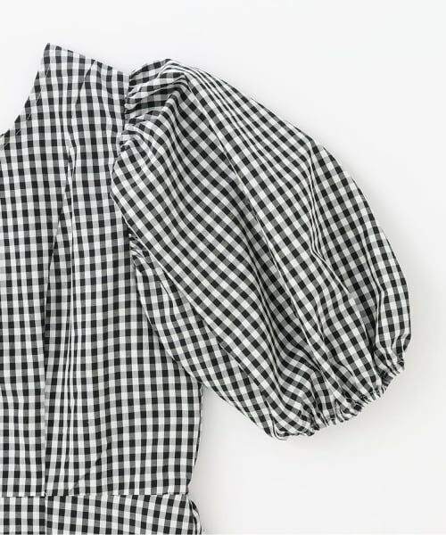 petit main LIEN / プティマイン リアン ミニ丈・ひざ丈ワンピース | 【リンク】袖パフペプラムワンピース | 詳細3